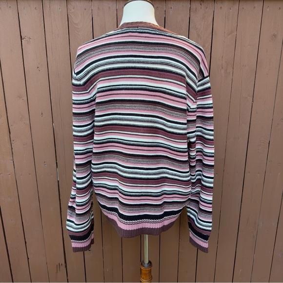 Les Serein | Stitch Fix Fabiolina V Neck Pink Stripe Cardigan NWT Size XL - Picture 11 of 15
